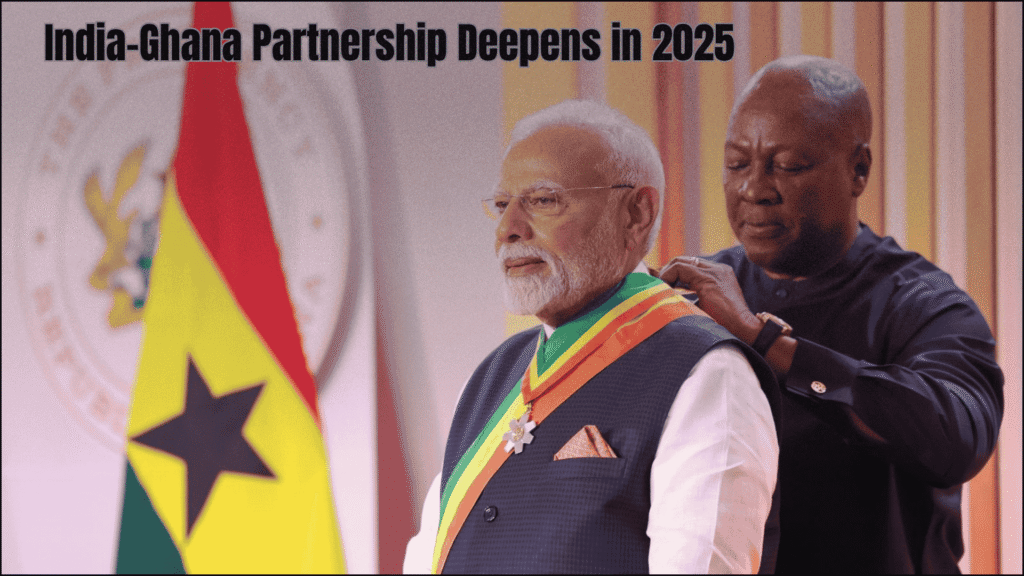 Prime Minister Narendra Modi's historic visit to Ghana in July 2025 marked a new chapter in India-Ghana relations, with four MoUs signed in culture, health, standardization, and institutional dialogue. The visit emphasized defense, security, and rare earth mineral mining to counter Chinese influence. Learn about the key outcomes and their global significance.
