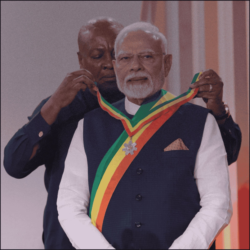 India-Ghana Partnership Deepens in 2025 Narendra Modi Ghana Visit, India-Ghana Comprehensive Partnership, Rare Earth Minerals, Defense Cooperation, Counter-Terrorism, UPI in Ghana, Global South, MoUs India-Ghana, Chinese Influence in Africa, Bilateral Trade